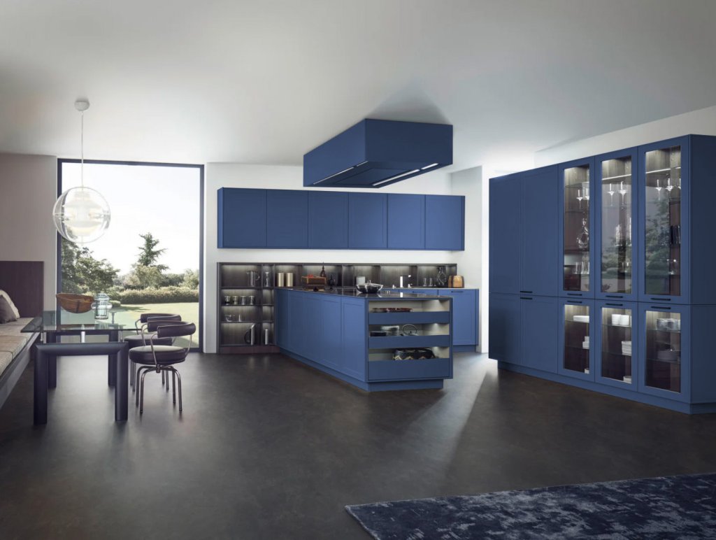 Navy Shaker Kitchens.